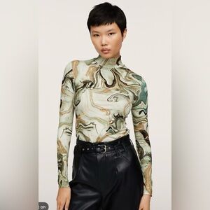 Mango marbled turtleneck